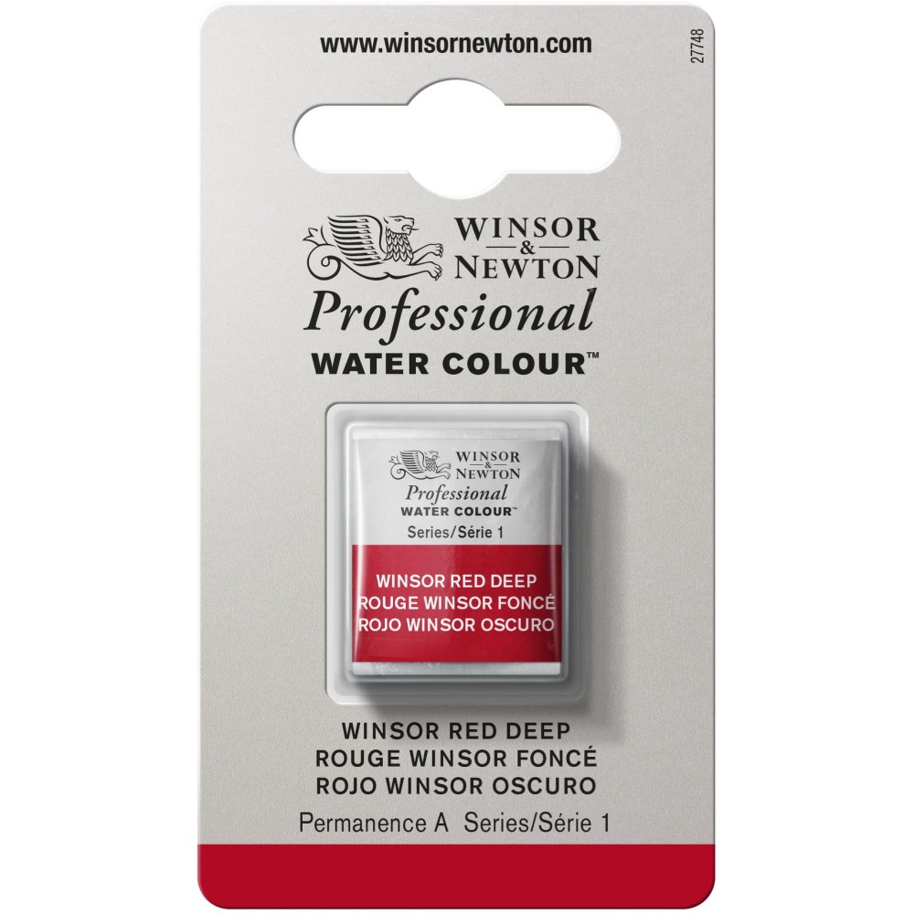 Professional Watercolor half-pan - Winsor & Newton - Winsor Red Deep