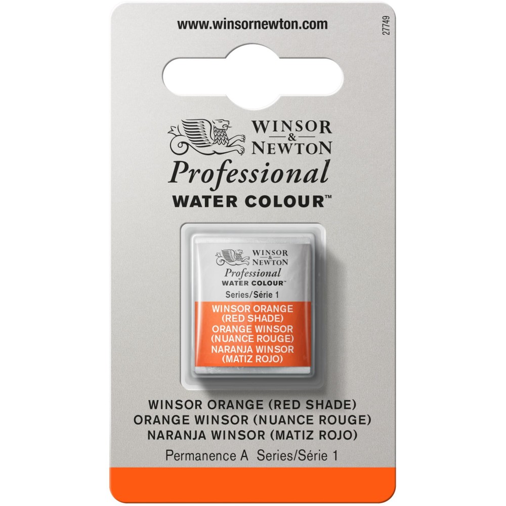 Farba akwarelowa Professional w półkostce - Winsor & Newton - Winsor Orange (Red Shade)