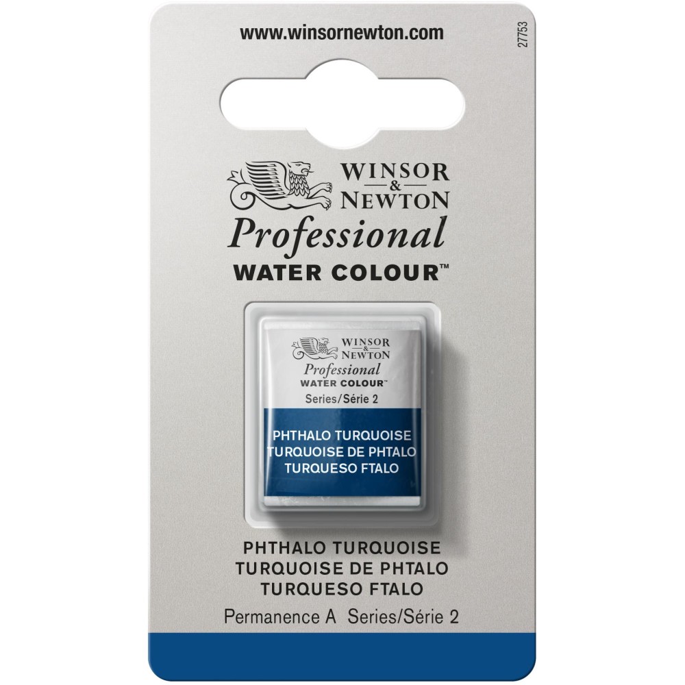 Professional Watercolor half-pan - Winsor & Newton - Phthalo Turquoise