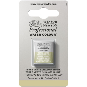 Farba akwarelowa Professional w półkostce - Winsor & Newton - Terre Verte (Yellow Shade)