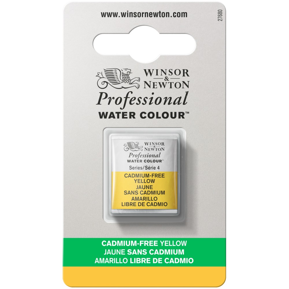 Professional Watercolor half-pan - Winsor & Newton - Cadmium Free Yellow