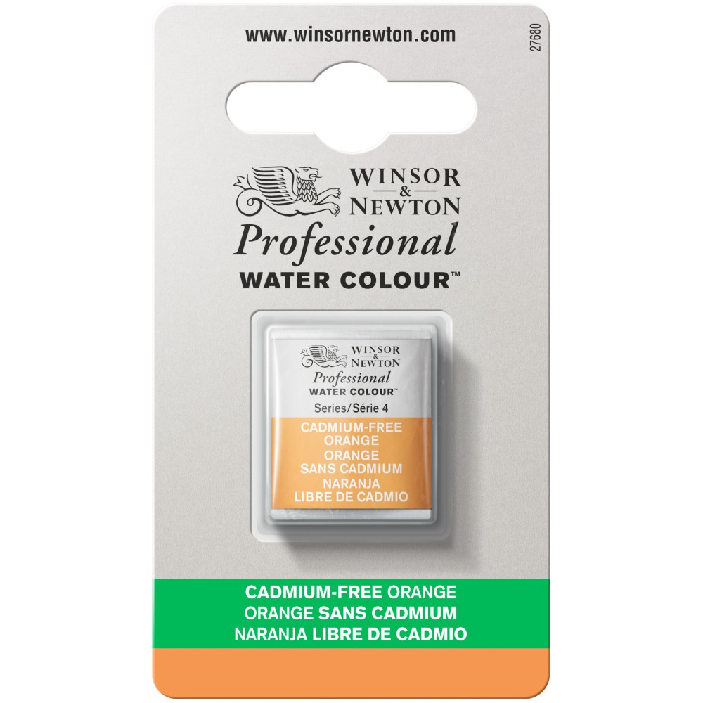 Farba akwarelowa Professional w półkostce - Winsor & Newton - Cadmium Free Orange