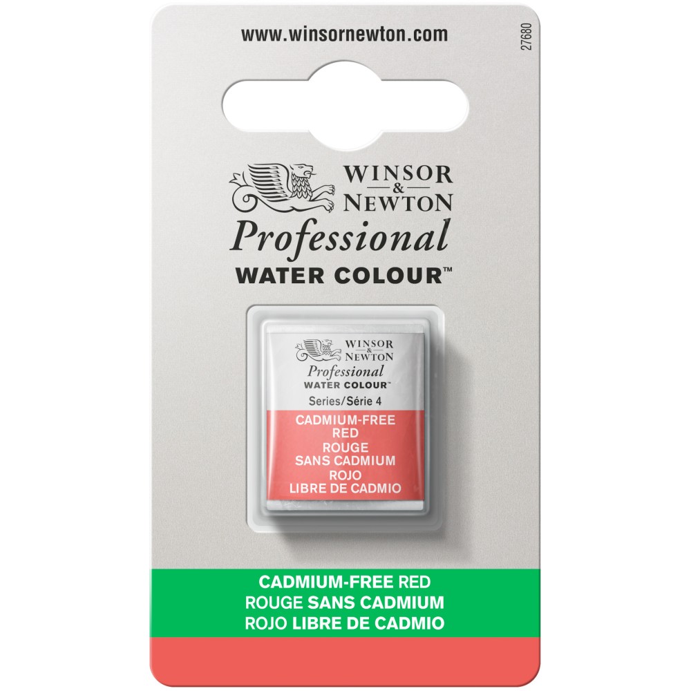 Professional Watercolor half-pan - Winsor & Newton - Cadmium Free Red