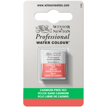 Professional Watercolor half-pan - Winsor & Newton - Cadmium Free Red