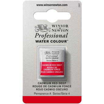 Farba akwarelowa Professional w półkostce - Winsor & Newton - Cadmium Red Deep