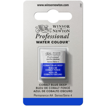 Farba akwarelowa Professional w półkostce - Winsor & Newton - Cobalt Blue Deep