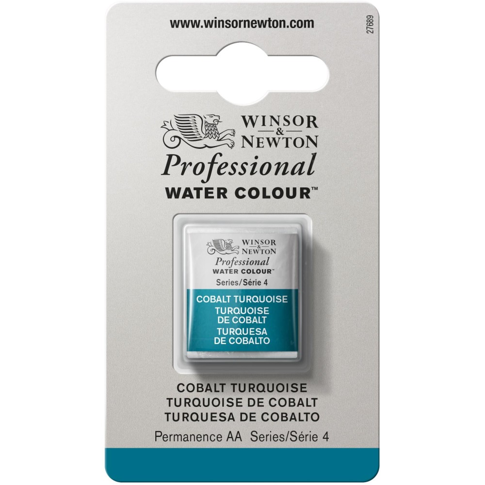 Professional Watercolor half-pan - Winsor & Newton - Cobalt Turquoise