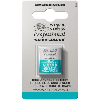 Professional Watercolor half-pan - Winsor & Newton - Cobalt Turquoise Light