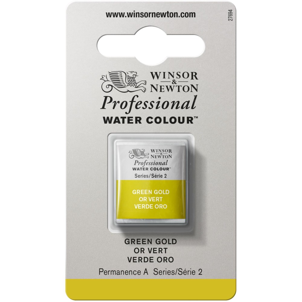 Farba akwarelowa Professional w półkostce - Winsor & Newton - Green Gold