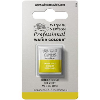 Farba akwarelowa Professional w półkostce - Winsor & Newton - Green Gold
