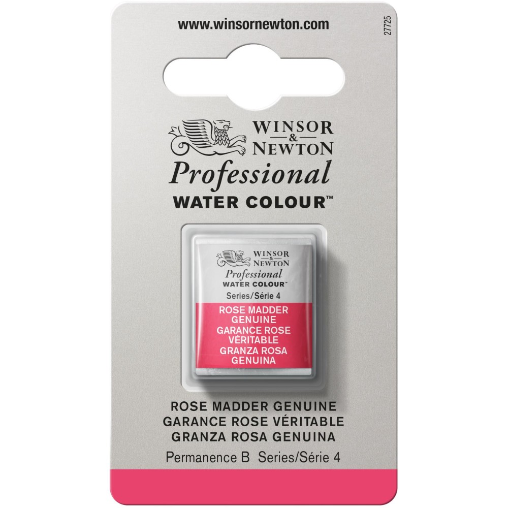 Farba akwarelowa Professional w półkostce - Winsor & Newton - Rose Madder Genuine