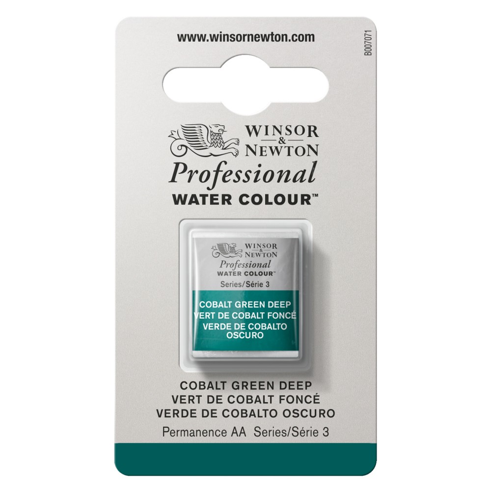Professional Watercolor half-pan - Winsor & Newton - Cobalt Green Deep