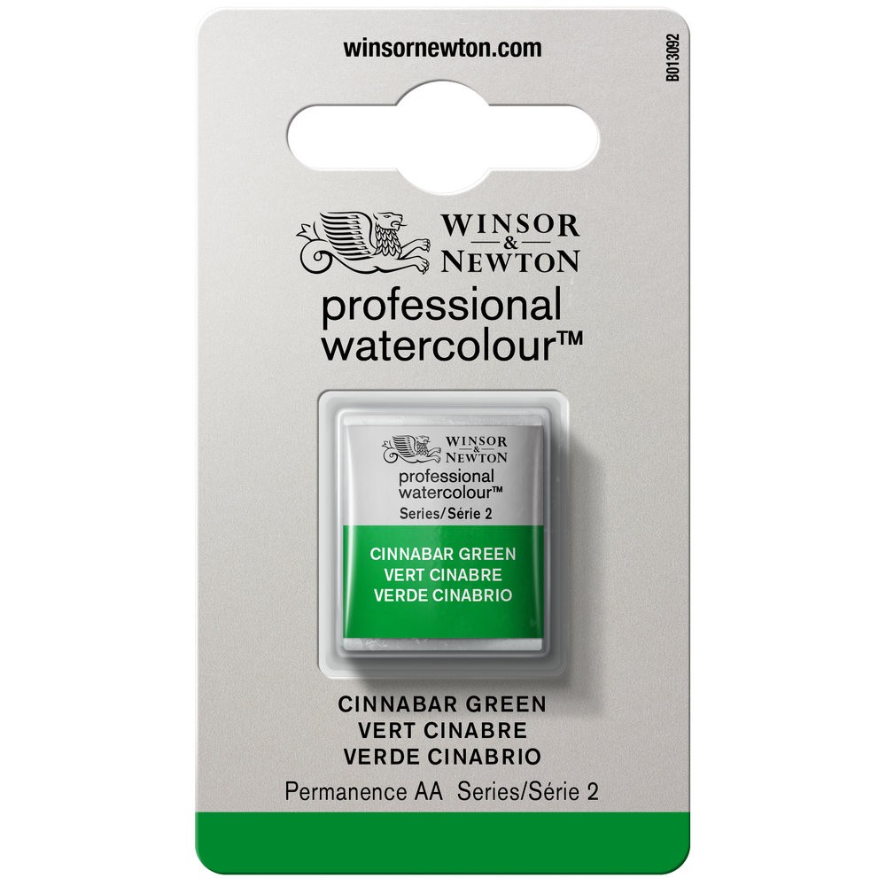 Farba akwarelowa Professional w półkostce - Winsor & Newton - Cinnabar Green