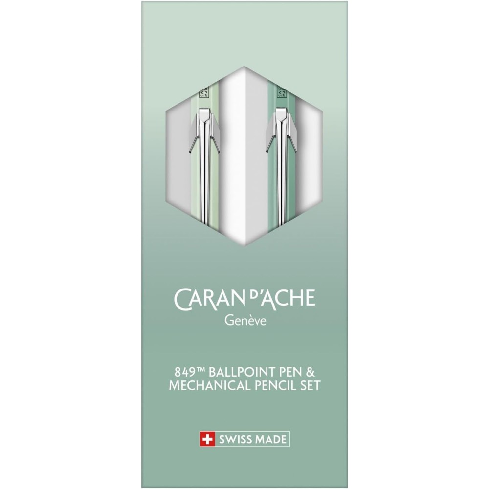Set of 849 ballpoint pen and pencil - Caran d'Ache - Misty Forest