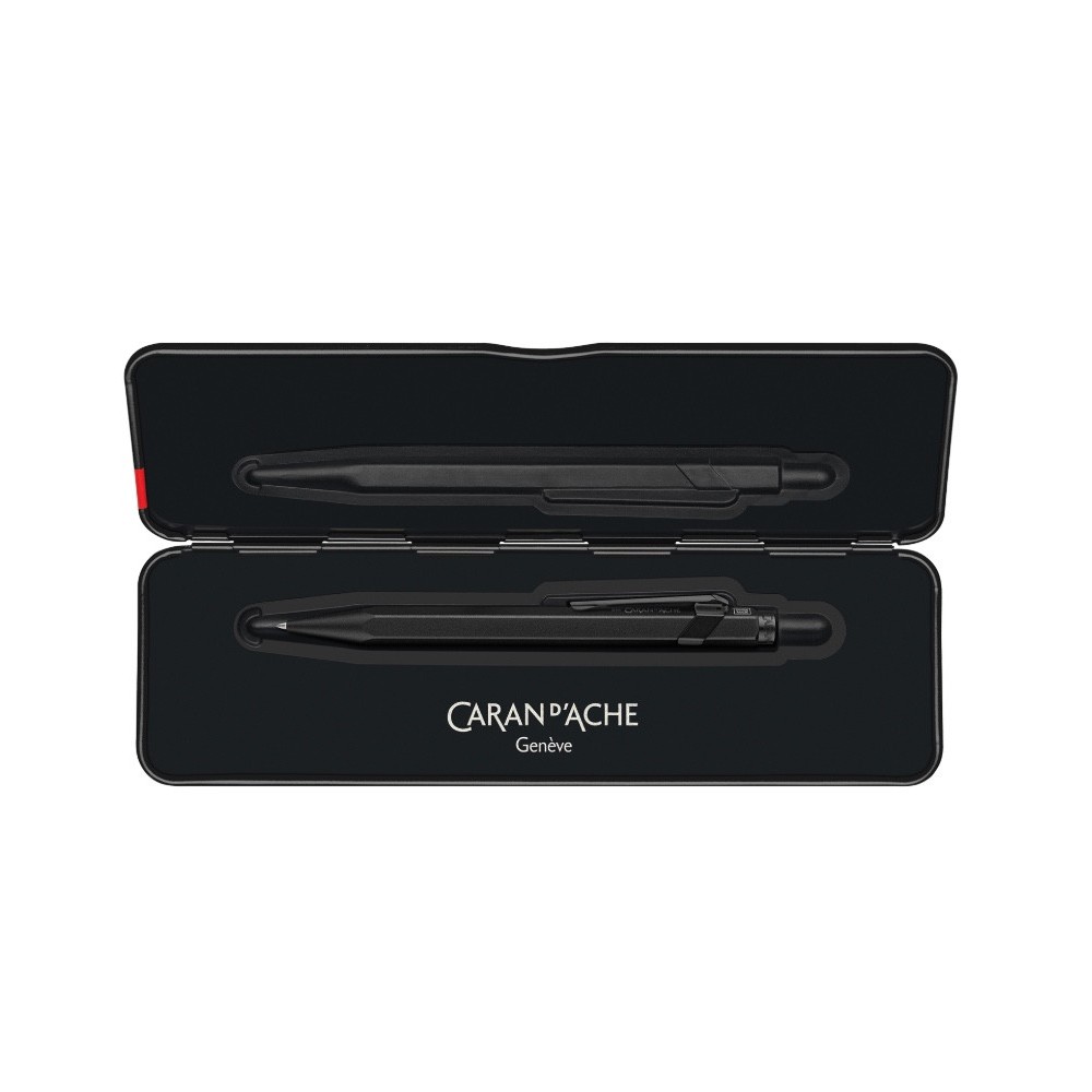 Długopis 849 Black Code XL z etui - Caran d'Ache - Black