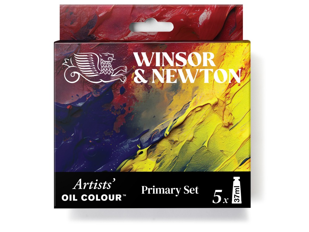 Set of Artists' Oil paints Primary - Winsor & Newton - 5 x 37 ml