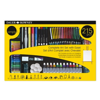 Simply Art Set with easel - Daler Rowney - 215 pcs.