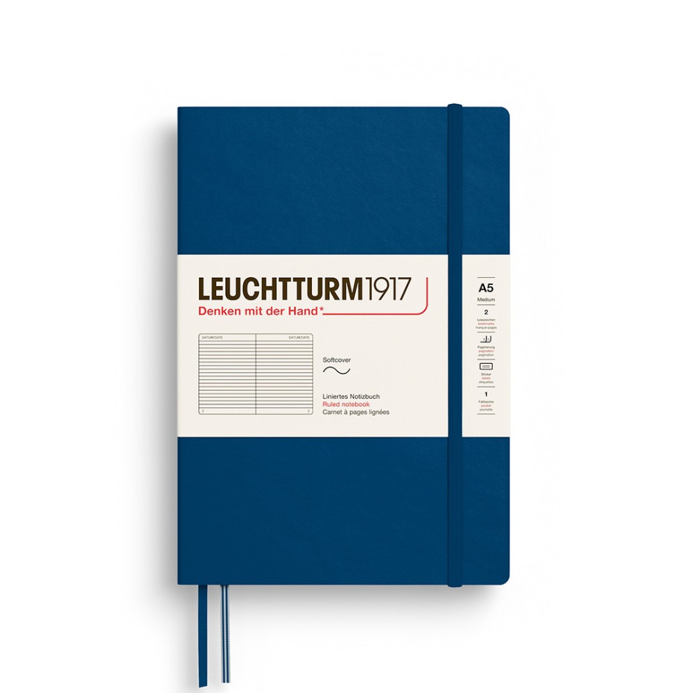 Notatnik w linie A5 - Leuchtturm1917 - Indigo
