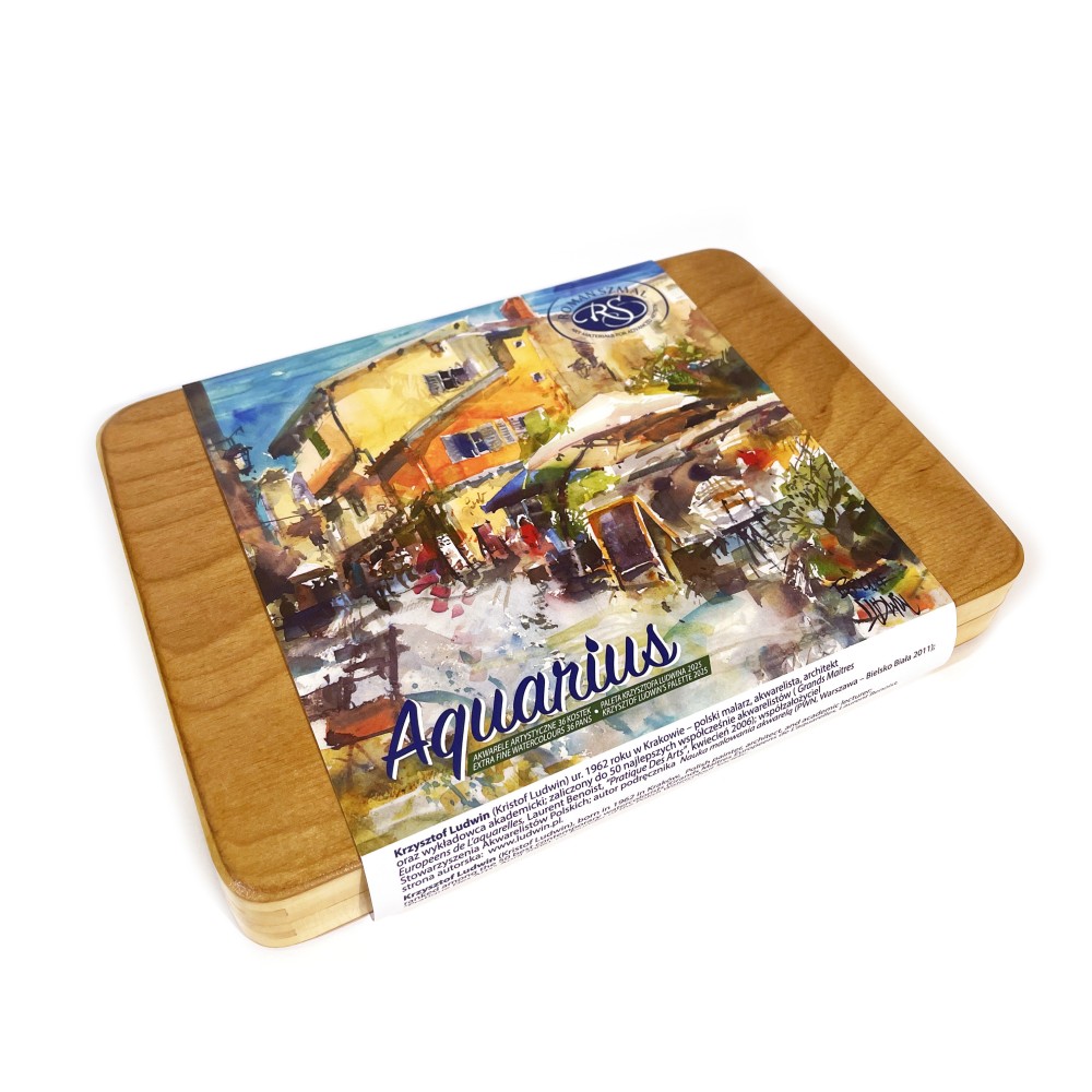 Set of Aquarius watercolor paints Krzysztof Ludwin - Roman Szmal - 36 colors