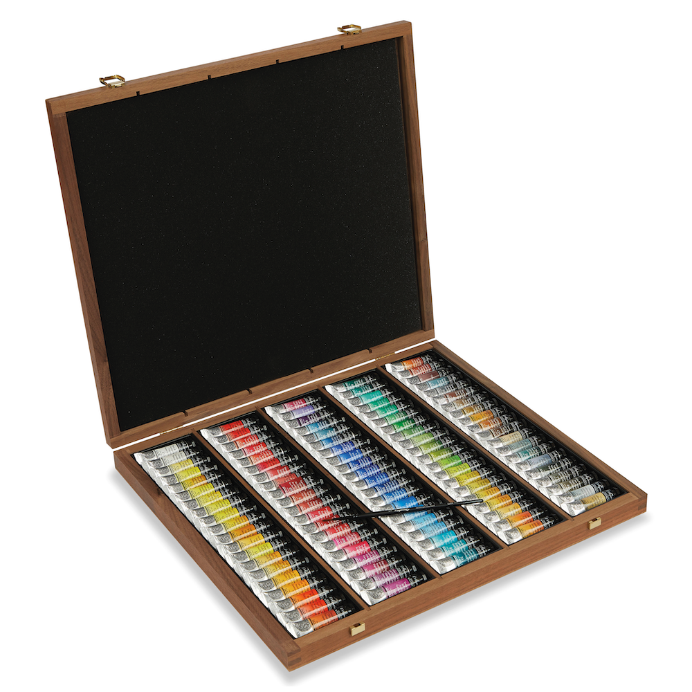 Set of l’Aquarelle watercolor paints in wooden case - Sennelier - 100 x 10 ml