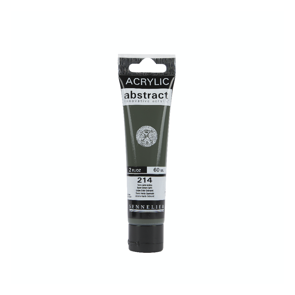 Abstract acrylic paint - Sennelier - 214 Burnt Green Earth 60 ml