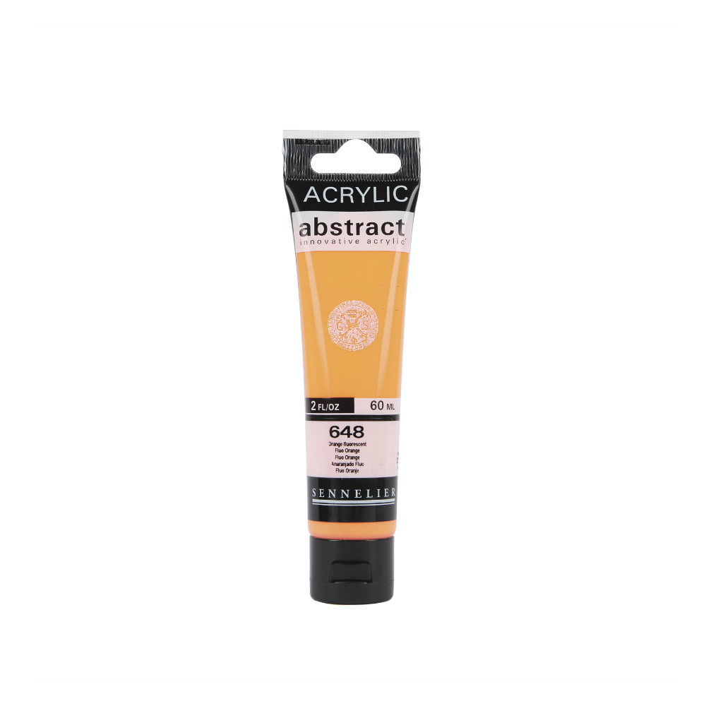 Abstract acrylic paint - Sennelier - 648 Fluorescent Orange 60 ml