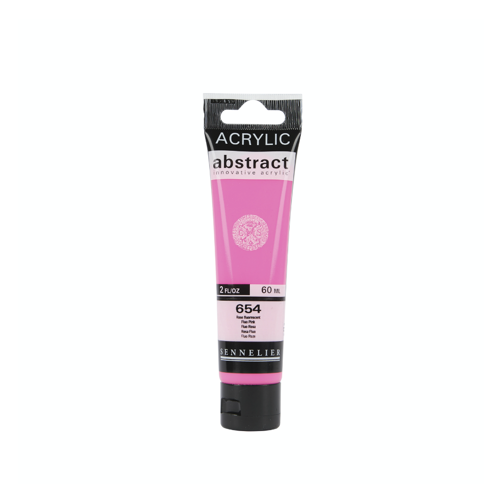 Abstract acrylic paint - Sennelier - 654 Fluorescent Pink 60 ml