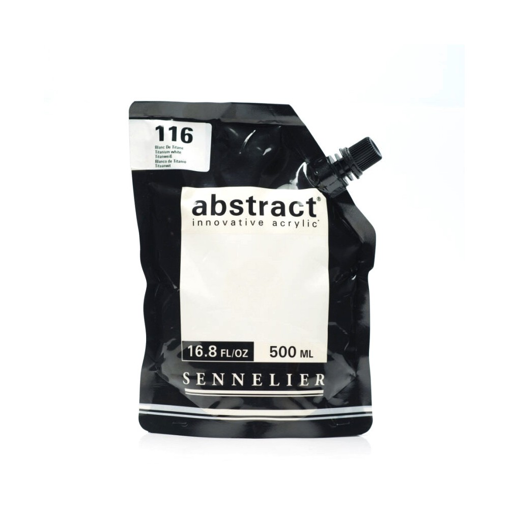 Farba akrylowa Abstract - Sennelier - 116 Titanium White 500 ml