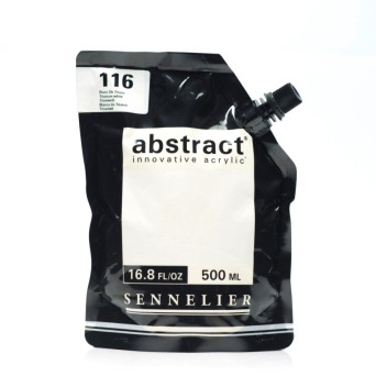 Abstract acrylic paint - Sennelier - 116 Titanium White 500 ml