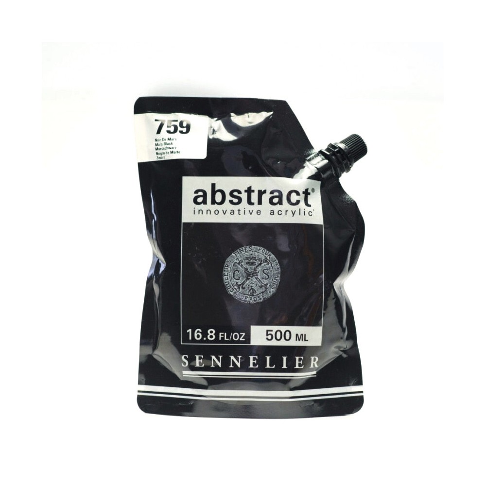 Abstract acrylic paint - Sennelier - 759 Mars Black 500 ml