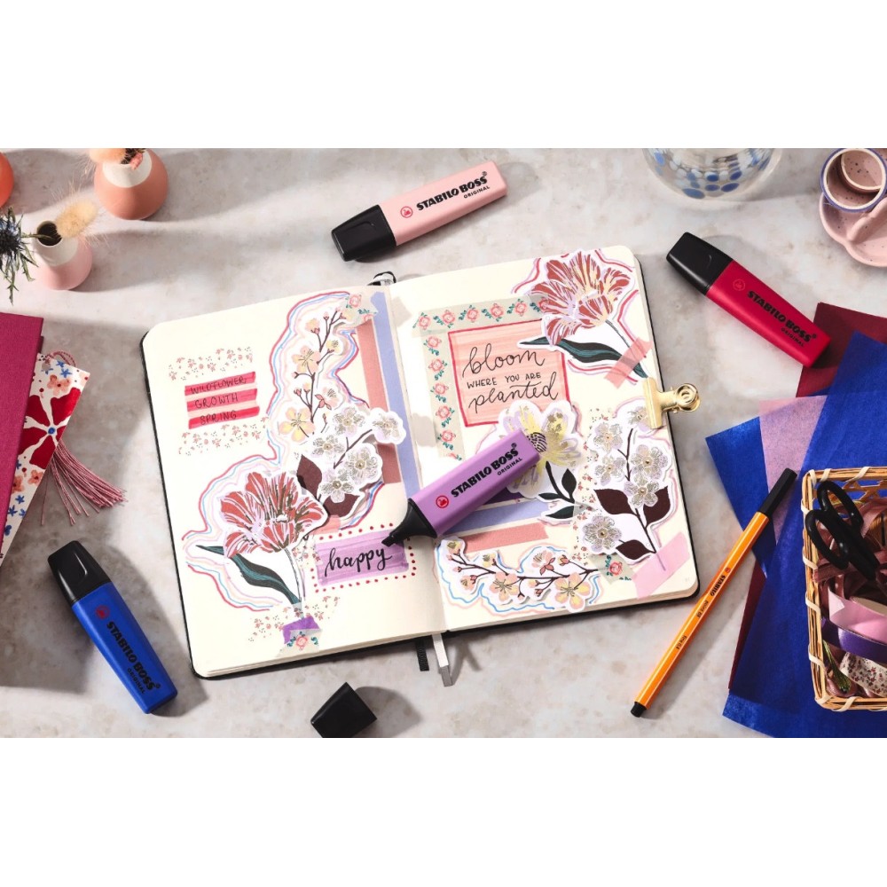 Zestaw zakreślaczy Boss Original Nature Colors Wildflowers - Stabilo - 4 szt.