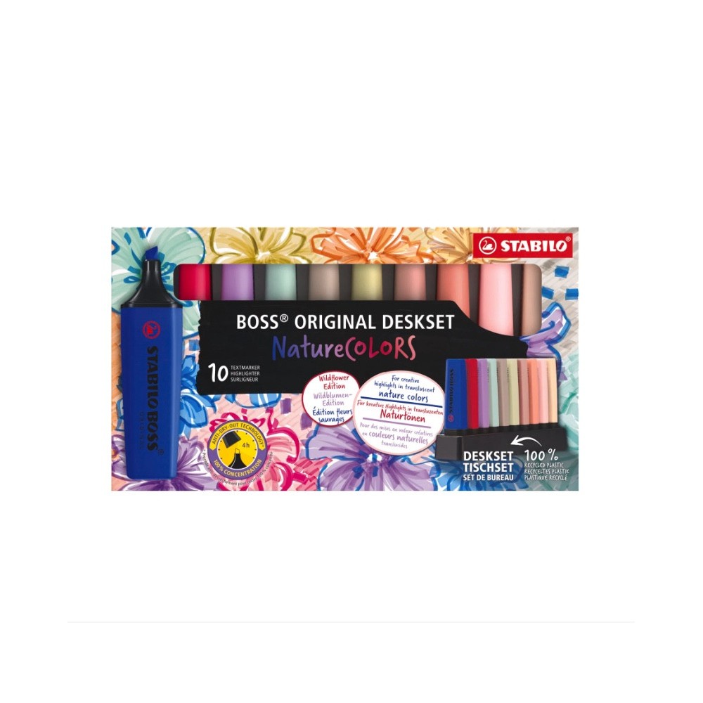 Zestaw zakreślaczy Boss Original Nature Colors Wildflowers - Stabilo - 10 szt.