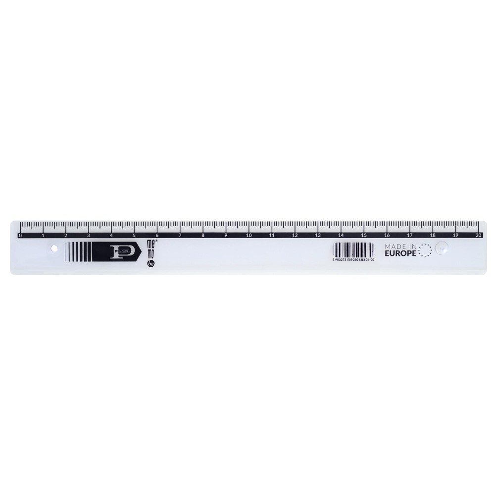 Linijka plastikowa Pratel - MemoBe - 20 cm