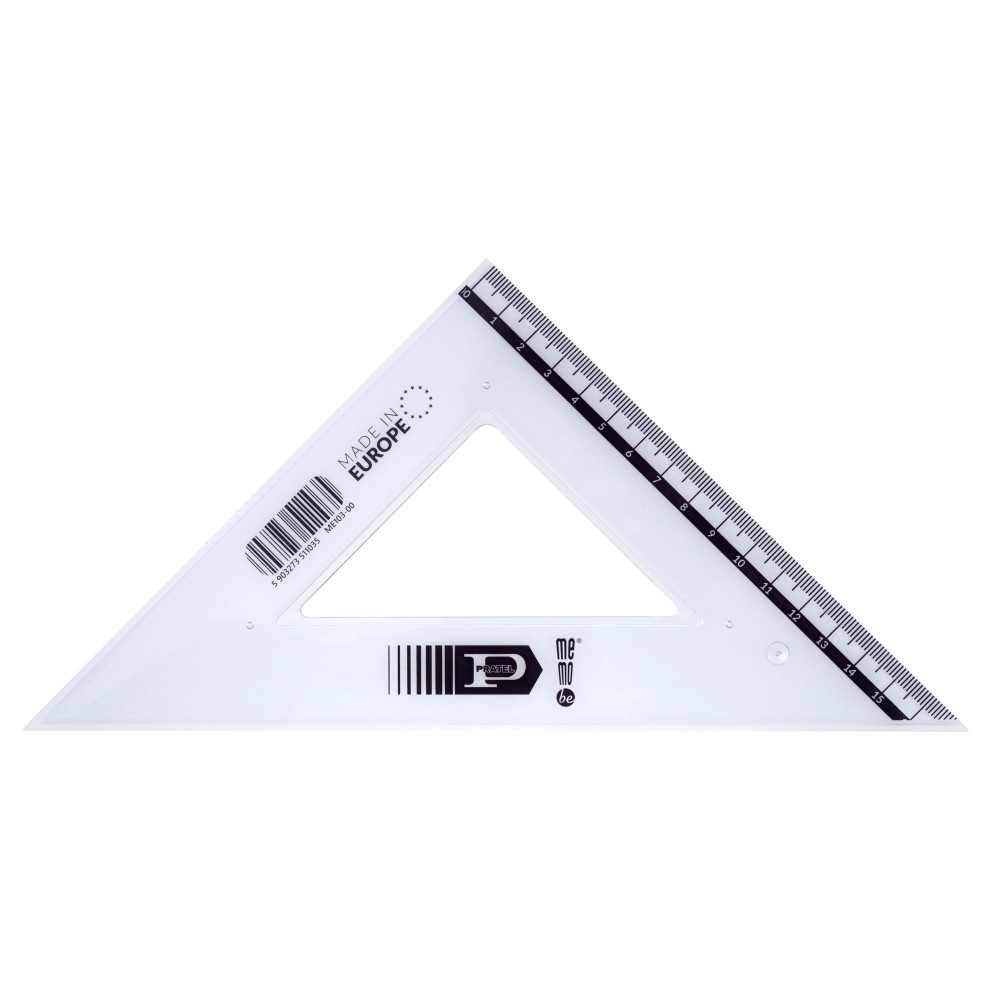 Ekierka plastikowa Pratel - MemoBe - 25 cm 45 stopni