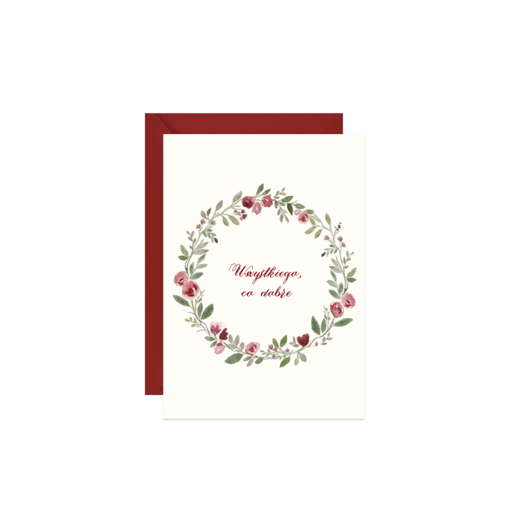 Greeting card - Paperwords - Wreath A6