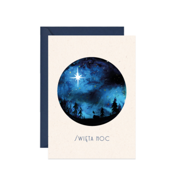 Greeting card - Paperwords - Holy night A6