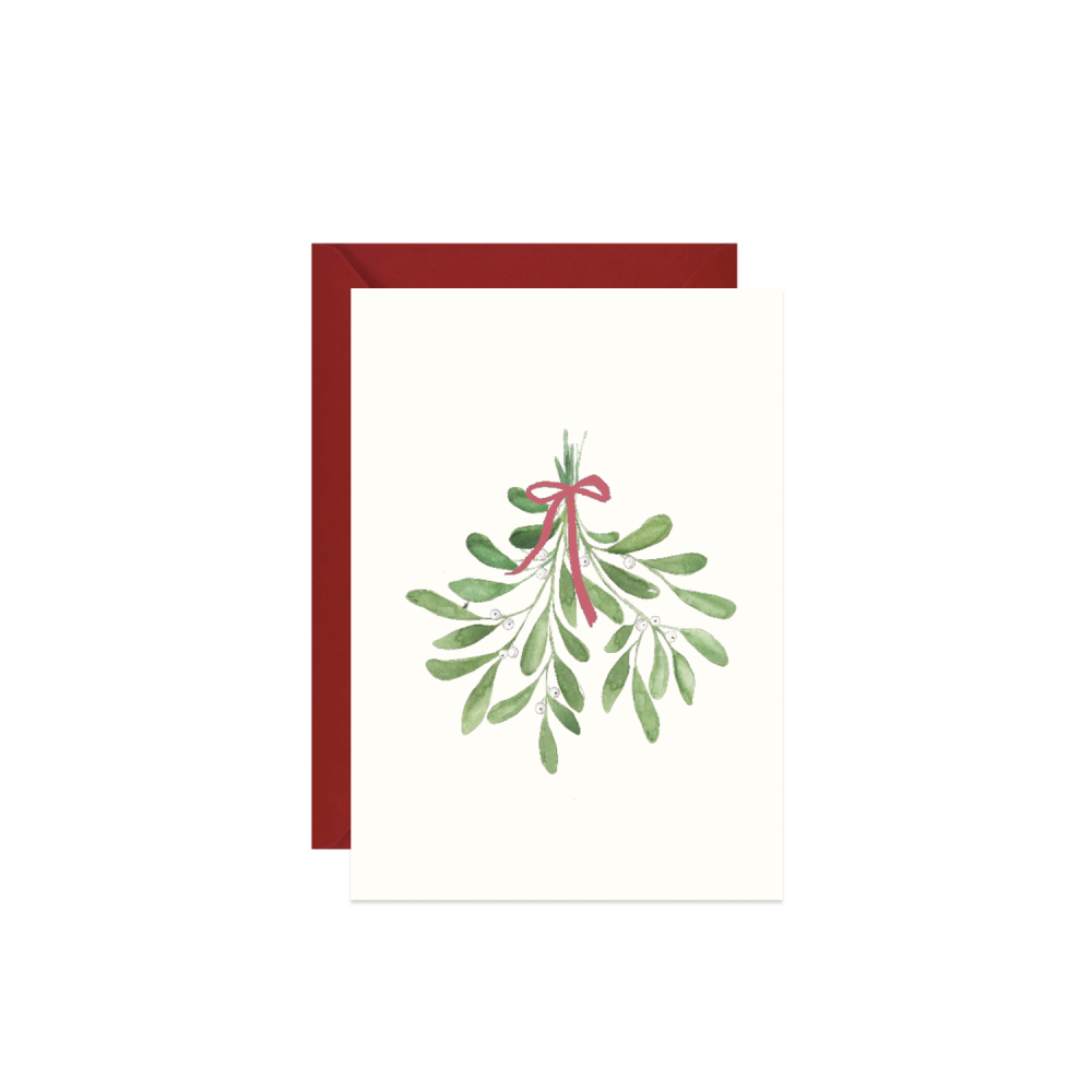 Greeting card - Paperwords - Mistletoe A6
