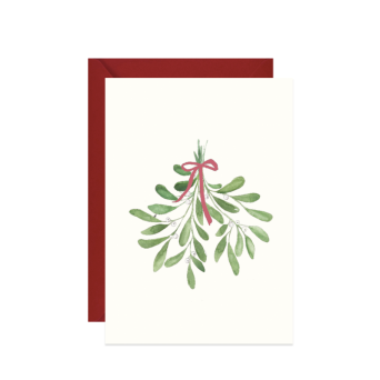 Greeting card - Paperwords - Mistletoe A6