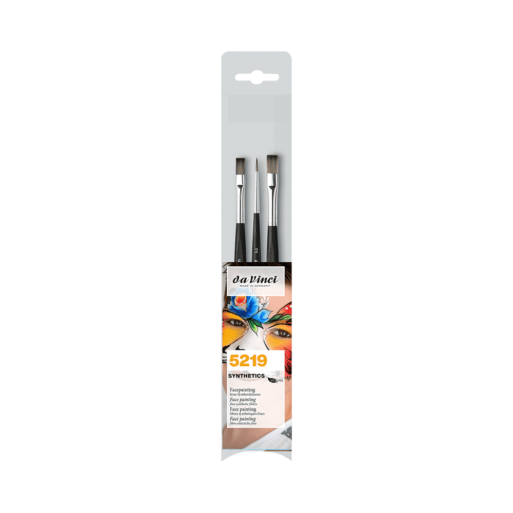 Set of synthetic Fabepainting brushes - Da Vinci - 3 pcs.