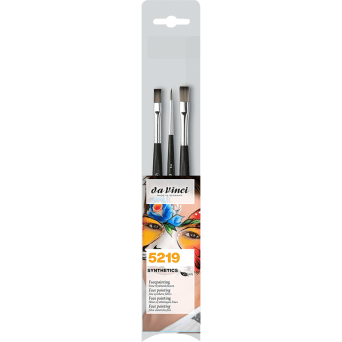 Set of synthetic Fabepainting brushes - Da Vinci - 3 pcs.