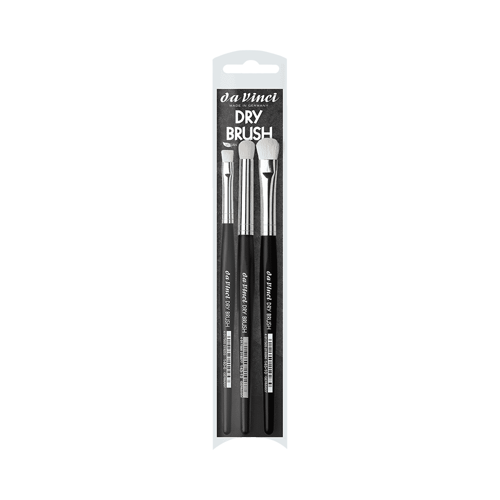 Set of Dry synthetic brushes - Da Vinci - 3 pcs.