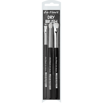 Set of Dry synthetic brushes - Da Vinci - 3 pcs.