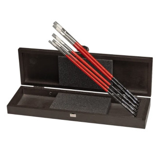 Set of Maestro2 natural brushes in wooden case - Da Vinci - 5 pcs.