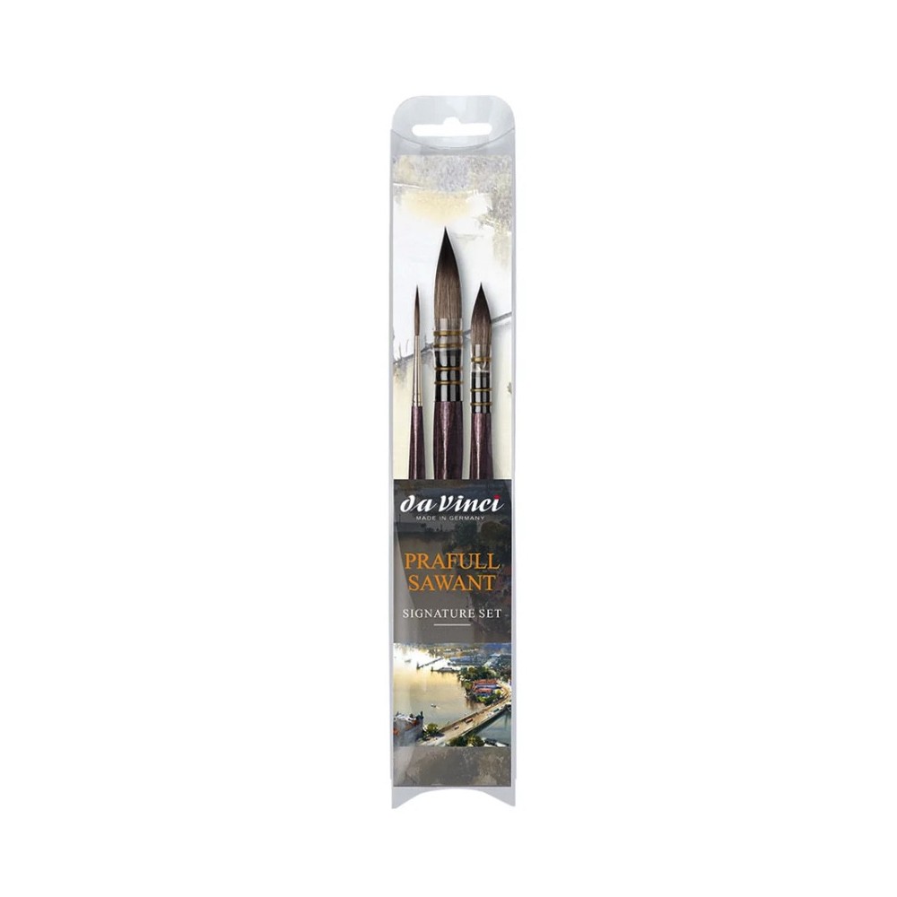Set of Prafull Sawant synthetic brushes - Da Vinci - 3 pcs.