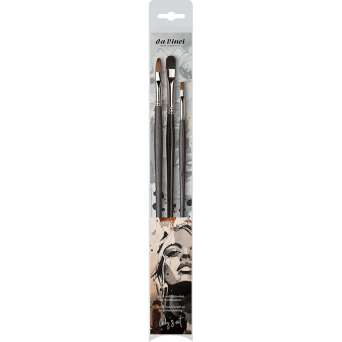 Set of Portrait synthetic brushes - Da Vinci - 3 pcs.