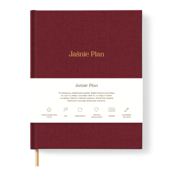 Undated Planner Jaśnie Plan - bordeaux