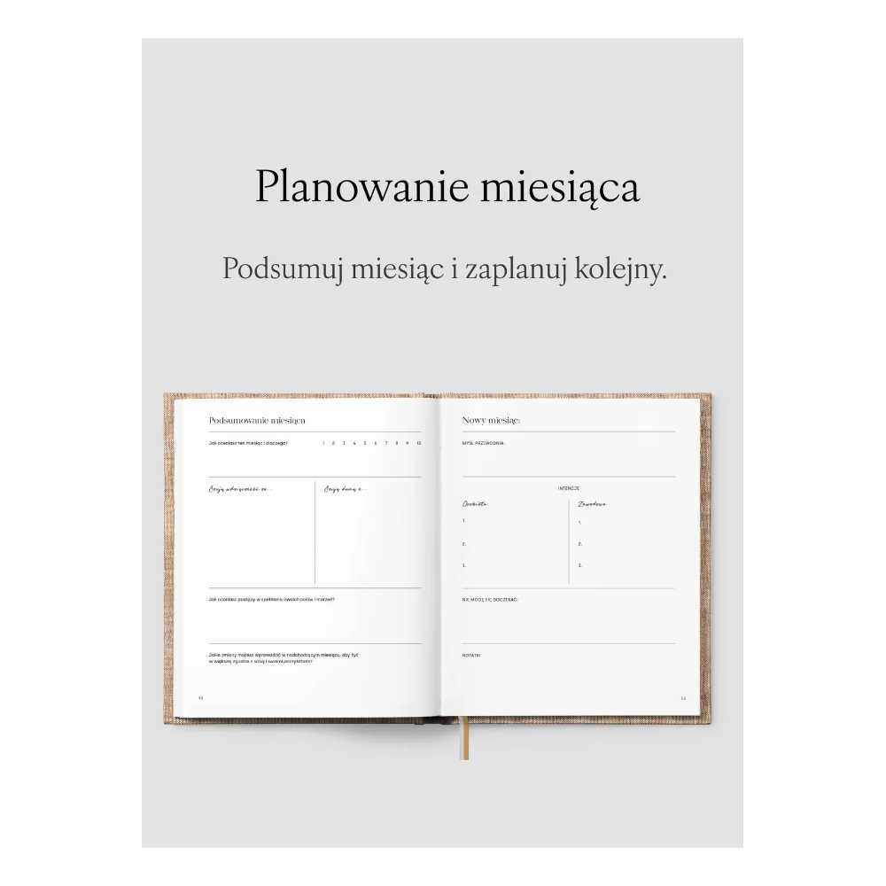 Undated Planner Jaśnie Plan - brown