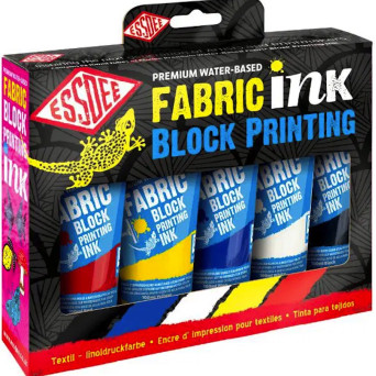 Zestaw farb tuszów do linorytu Fabric Printing Ink - Essdee - 5 x 100 ml
