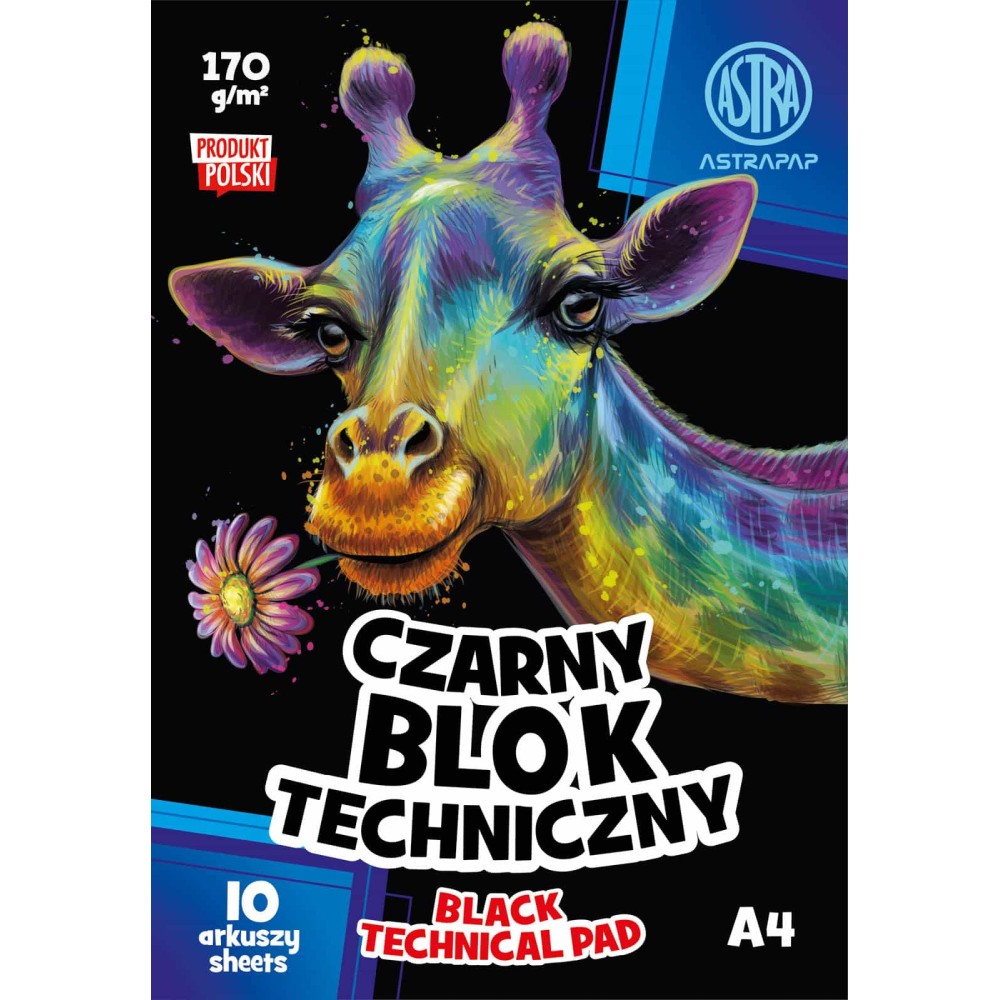 Technical Paper Pad A4 - Astra - black 170 g/m2 10 sheets