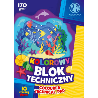 Coloured Technical Pad A3 - Astra - 170 g/m2 10 sheets